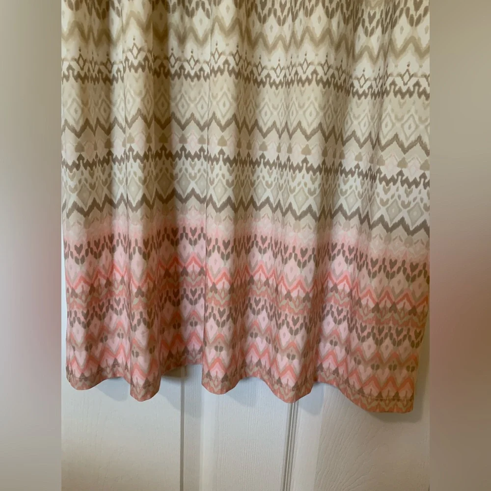 Ruby Rd. Beaded Jeweled Sleeveless Sundress, Tan and Pink, Size‎ Petite Large PL - Picture 4 of 5